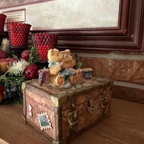 Vintage Teddy Bear Trinket Box - Picture 2 of 4